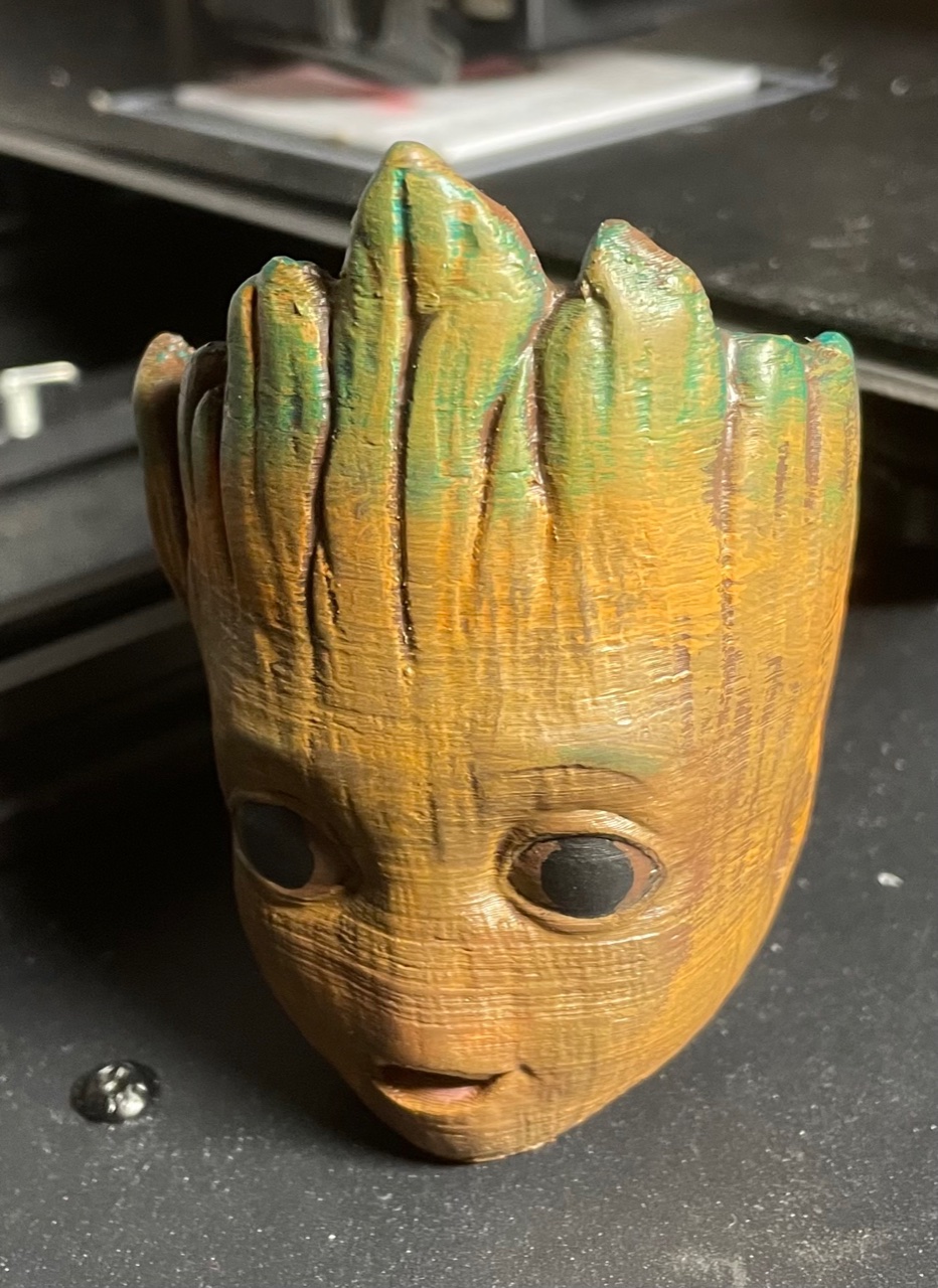 3D Printed Groot Painted