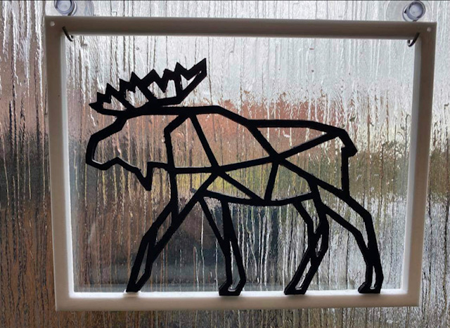 Moose Window Art